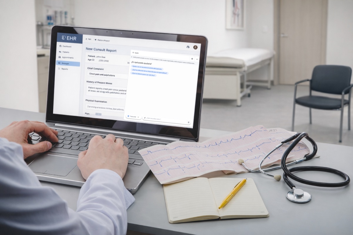 Agentes de IA integrados directamente en el historial clínico electrónico (EHR)